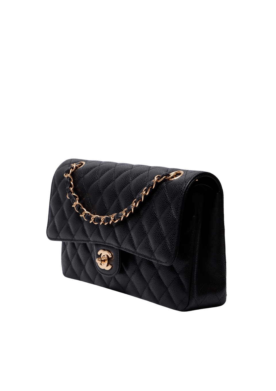 MEDIUM CLASSIC DOUBLE FLAP CAVIAR