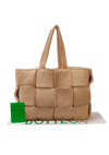 LARGE INTRECCIATO SHEARLING ARCO TOTE
