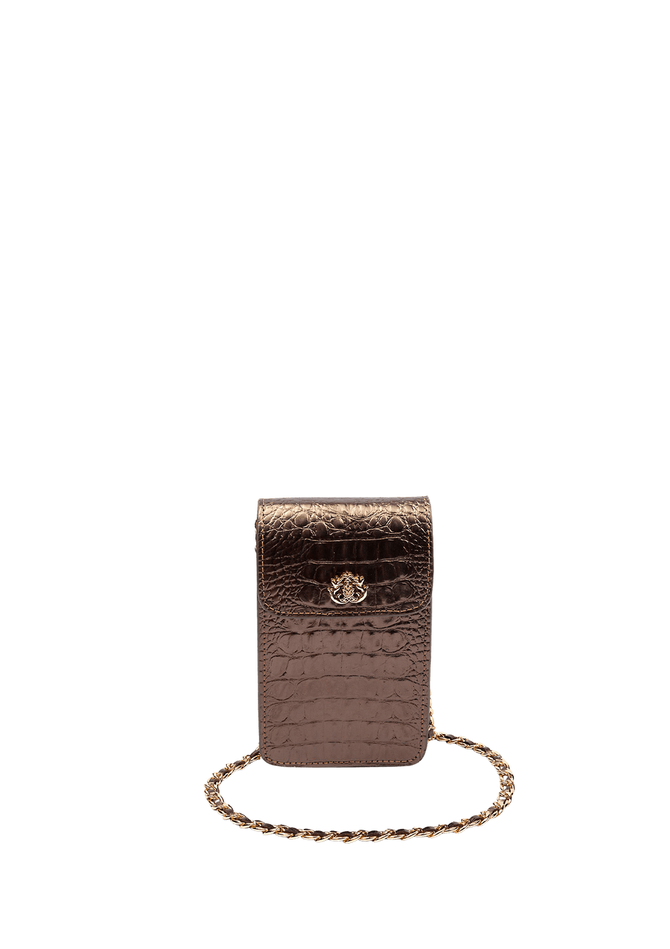 PHONE POUCH COM TAMPA EM COURO LIZARD ROXY