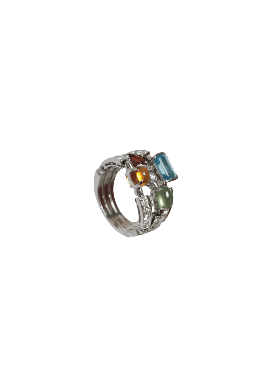 DIAMOND AND MULTI-STONE ALLEGRA RING