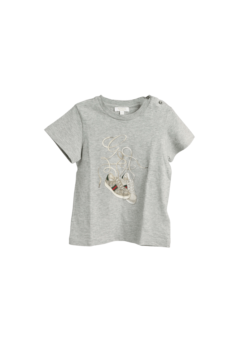 BLUSA GUCCI GRAPHIC PRINT T-SHIRT 24M CINZA ORIGINAL – Gringa