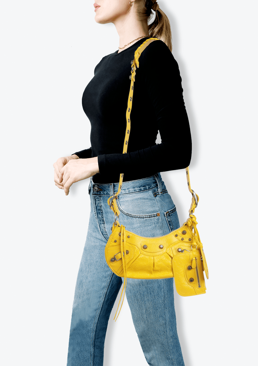 Balenciaga yellow crossbody Clearance