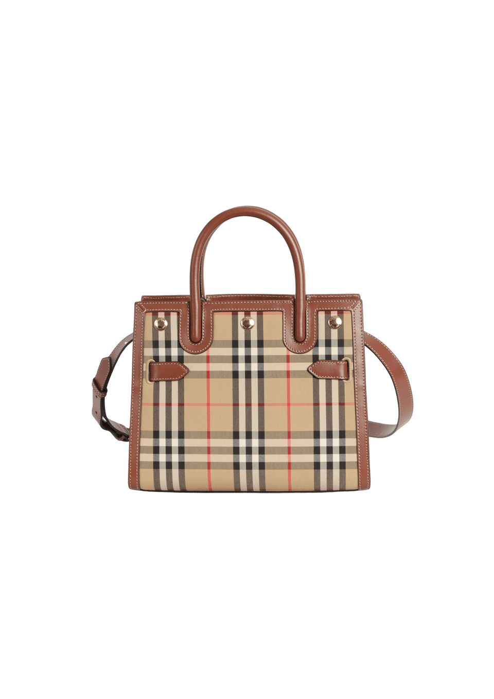 MINI HOUSE CHECK TITLE TOTE