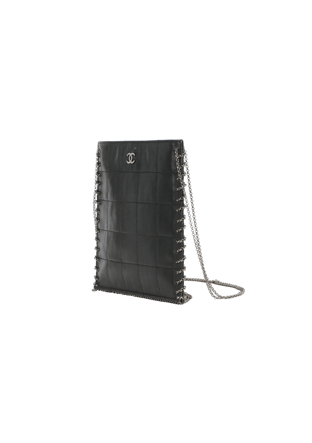 BOLSA CHANEL CC LOGO CHAIN BAG PRETO ORIGINAL Gringa