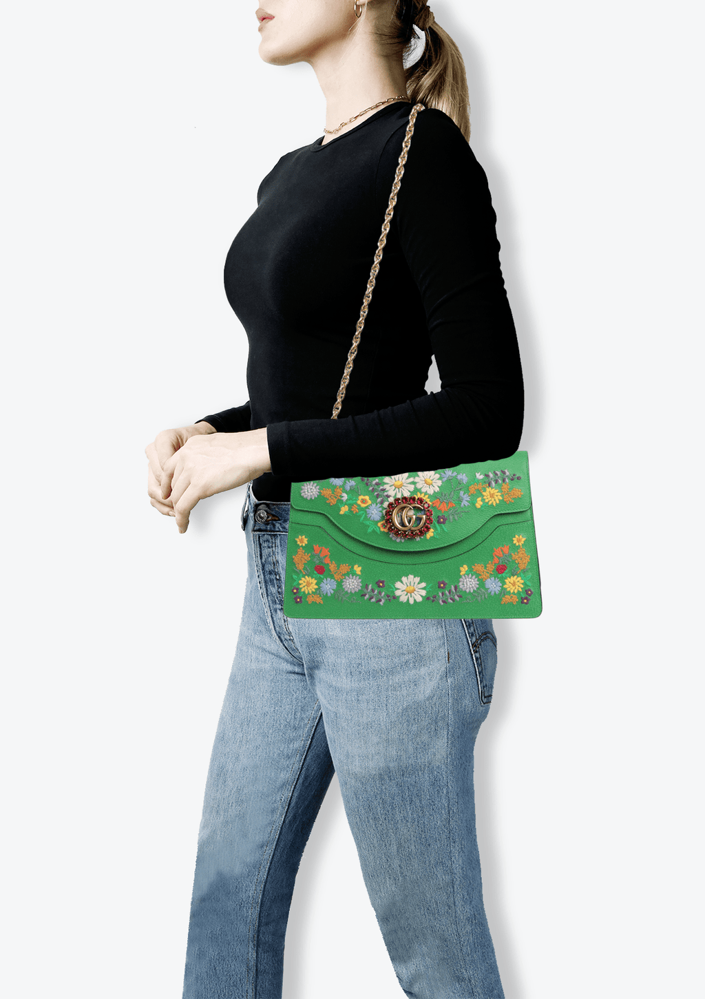 Gucci top ricami bag
