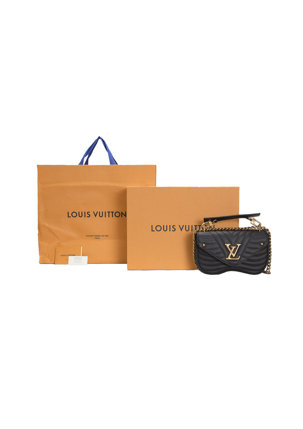 Louis Vuitton Bolsa de corrente LV New Wave PM Rosa Couro ref