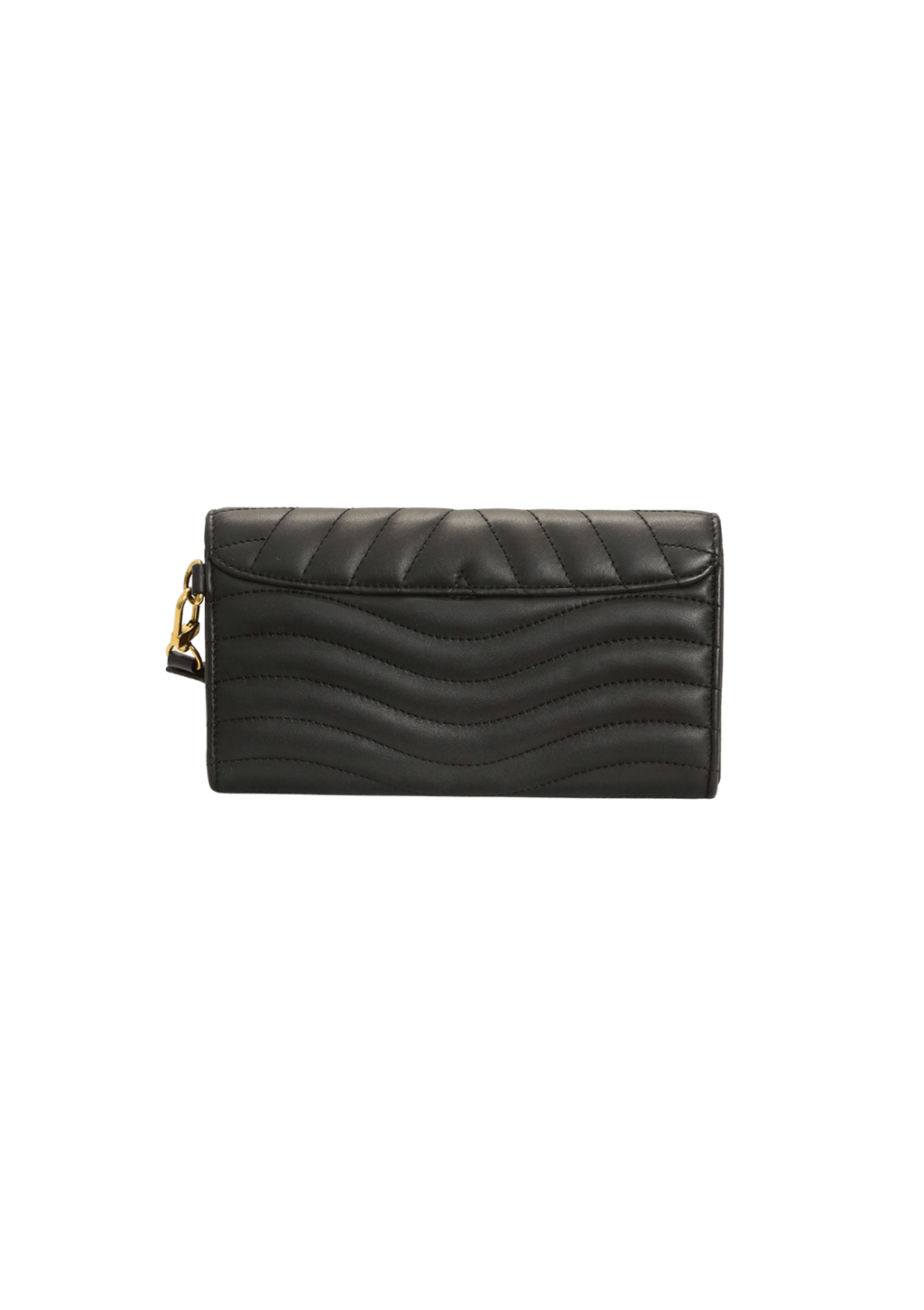 Louis Vuitton Black Calfskin New Wave Long Wristlet Wallet