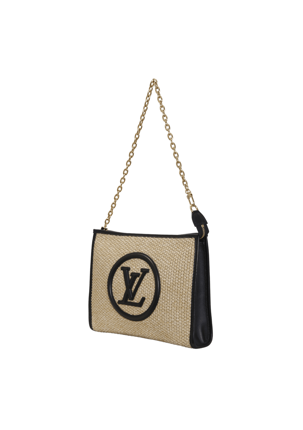 BOLSA LOUIS VUITTON TOILETRY POUCH ON CHAIN RAFFIA BEGE ORIGINAL Gringa
