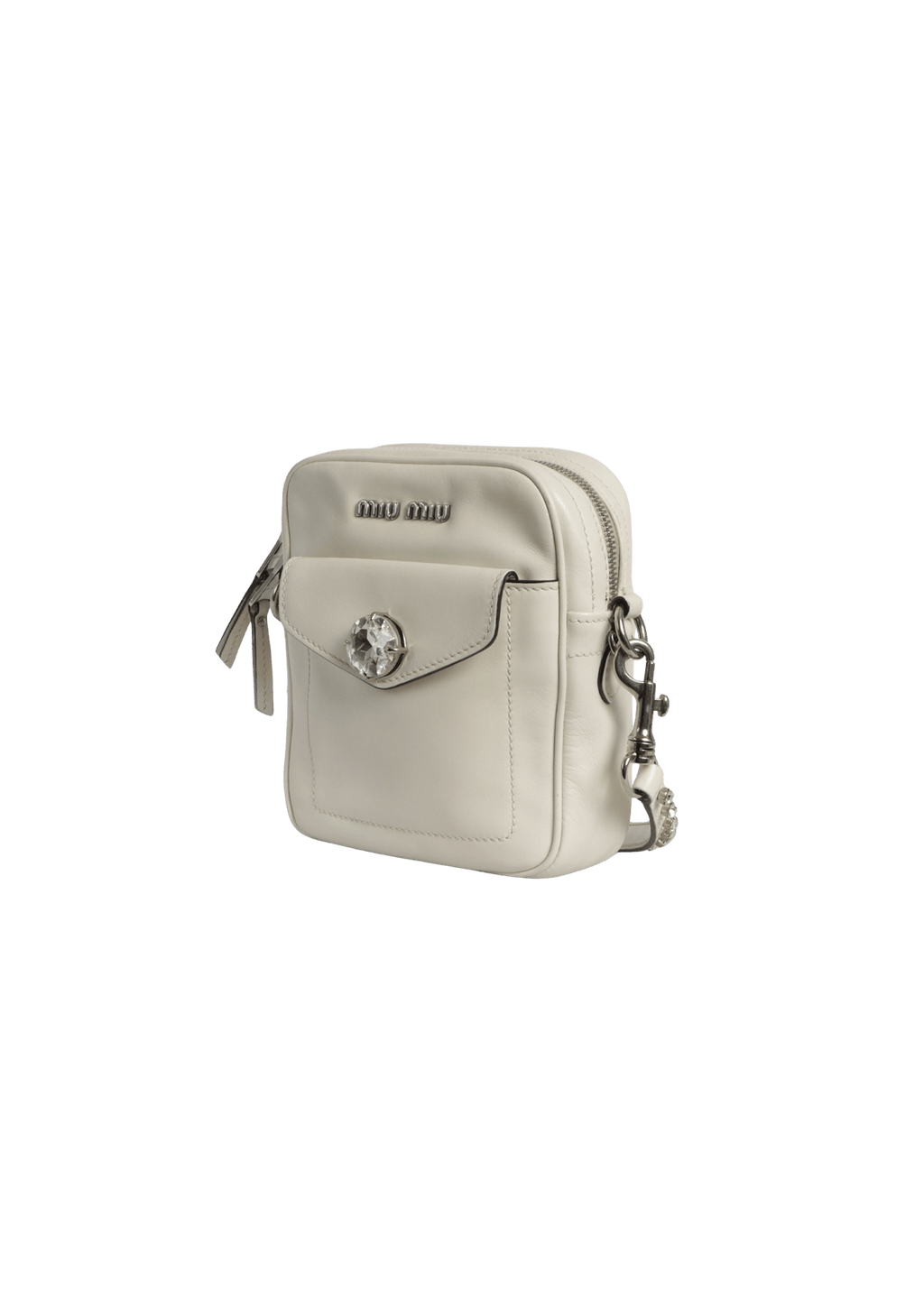 BOLSA MIU MIU SOLITAIRE CAMERA BAG BRANCO ORIGINAL Gringa