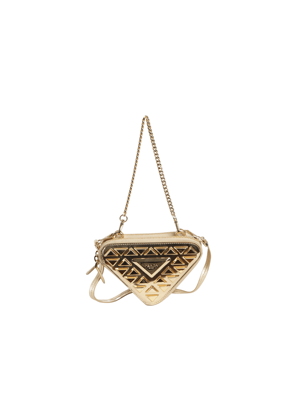 STUDDED TRIANGLE MINI POUCH