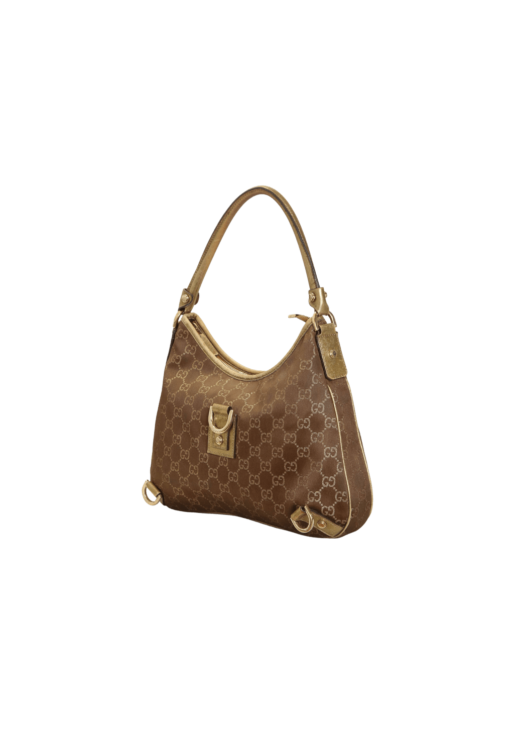 Gucci Gold Lurex GG D-Ring Abbey Messenger Bag QFB1AK8DDB000