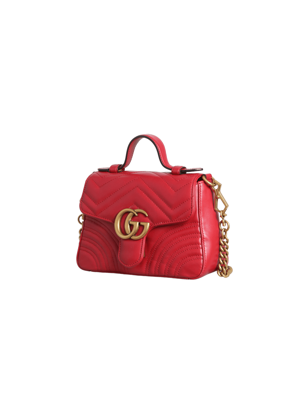 BOLSAS GUCCI GG MARMONT MINI TOP HANDLE BAG VERMELHO ORIGINAL Gringa