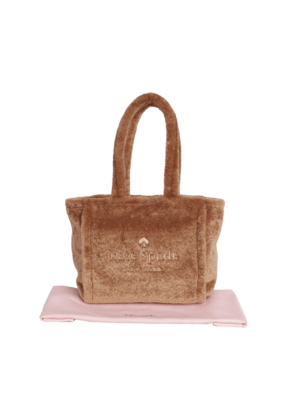 BOLSAS KATE SPADE FAUX FUR TOTE MARROM ORIGINAL Gringa