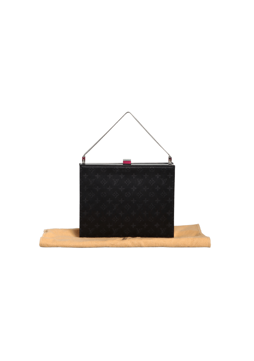 Louis Vuitton Louis Vuitton Ange PM Black Satin Monogram Evening Bag