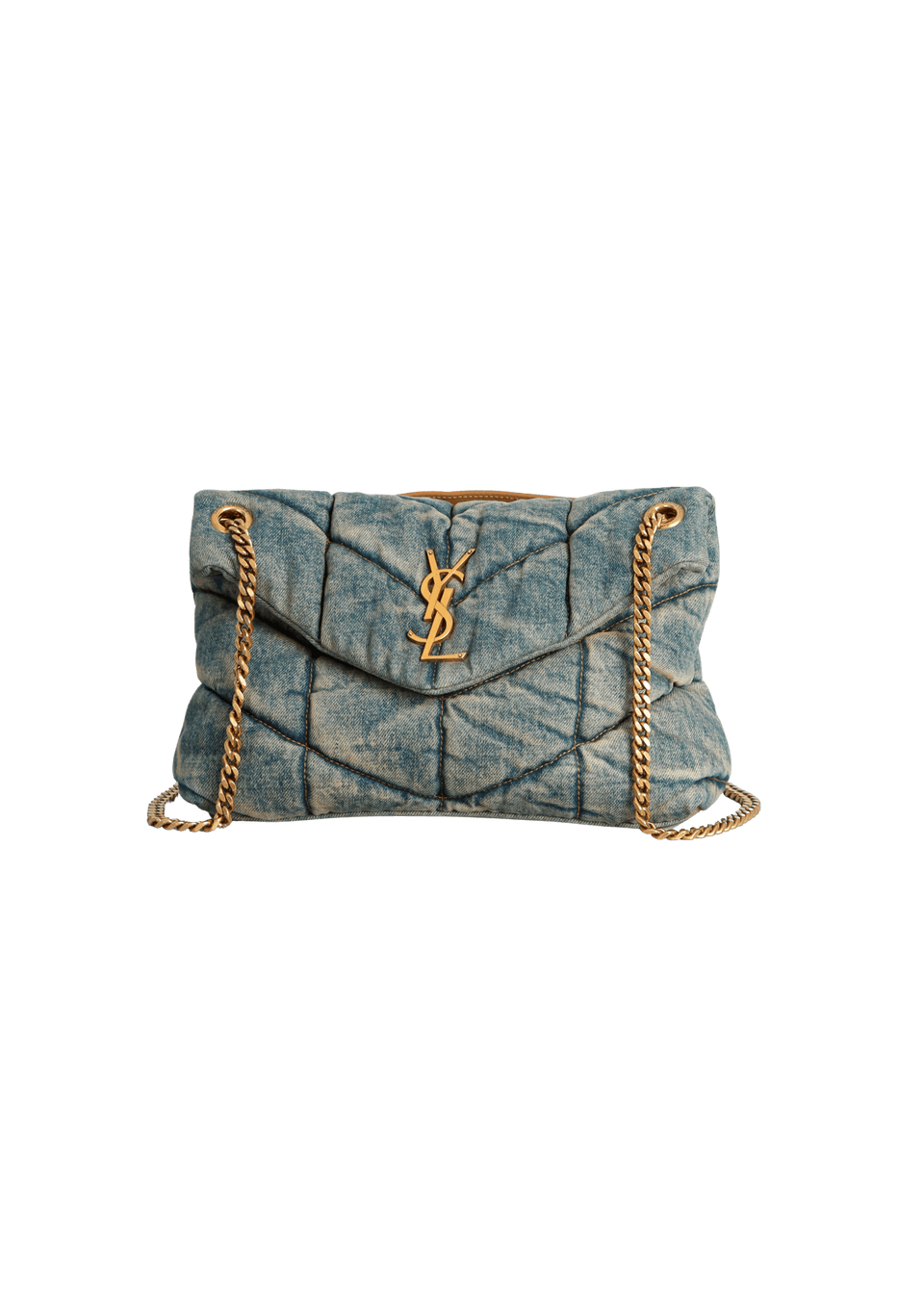 DENIM SMALL PUFFER BAG