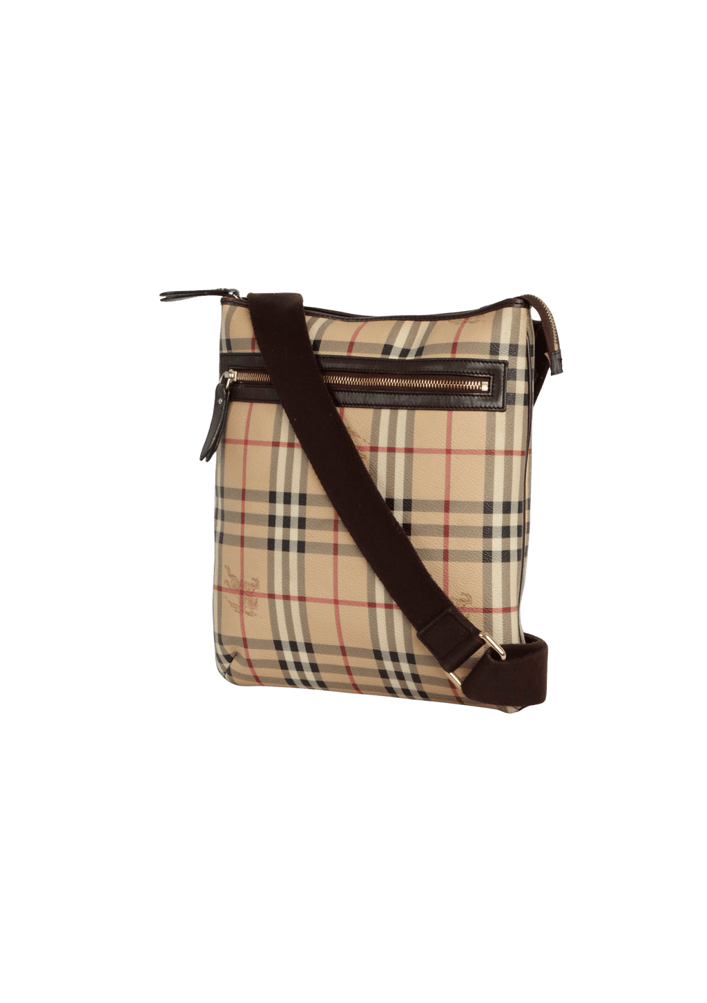 BOLSA BURBERRY HAYMARKET CHECK MESSENGER BAG BEGE ORIGINAL Gringa
