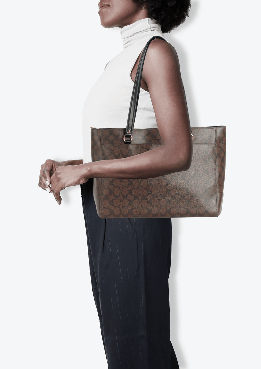 ADDISON TOTE IN SIGNATURE CANVAS