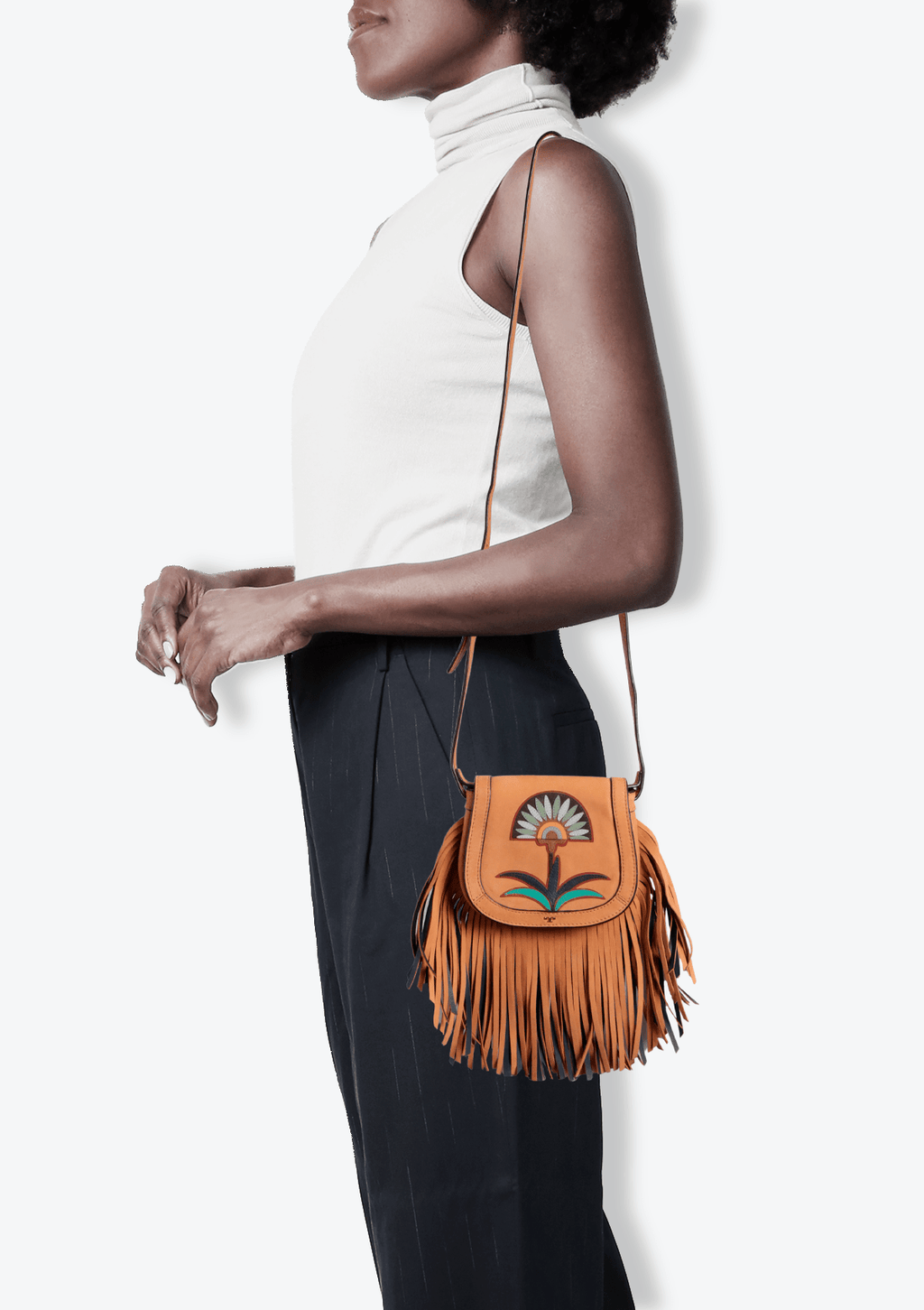 Tory burch online fringe backpack