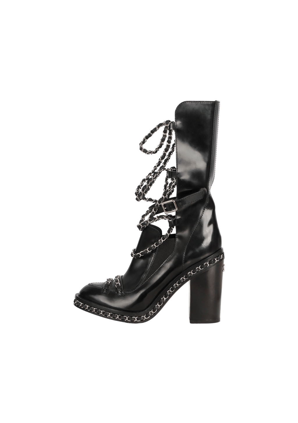 Chanel shop chain boots