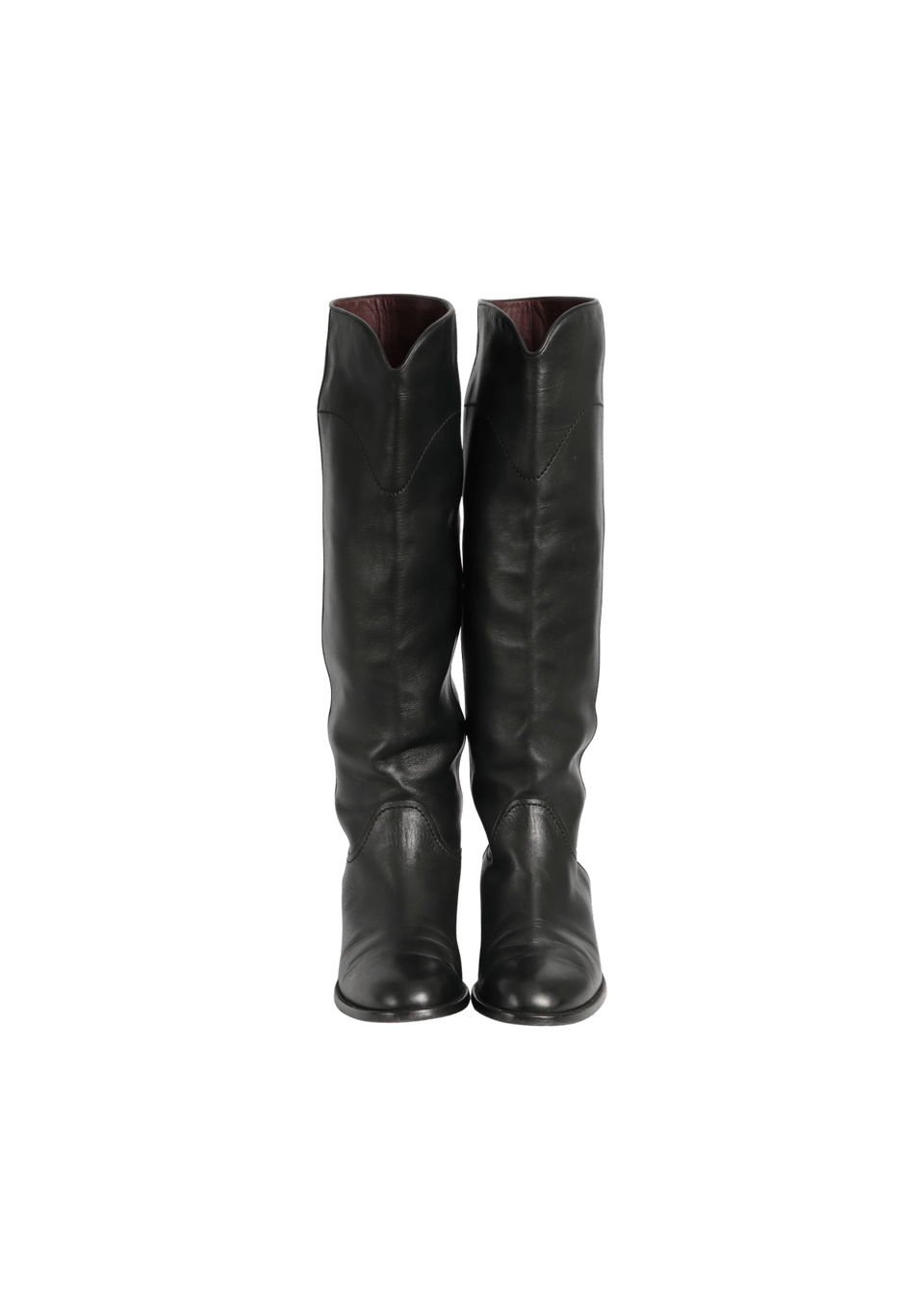 CHANEL CC RIDING KNEE HIGH BOOTS  39.5