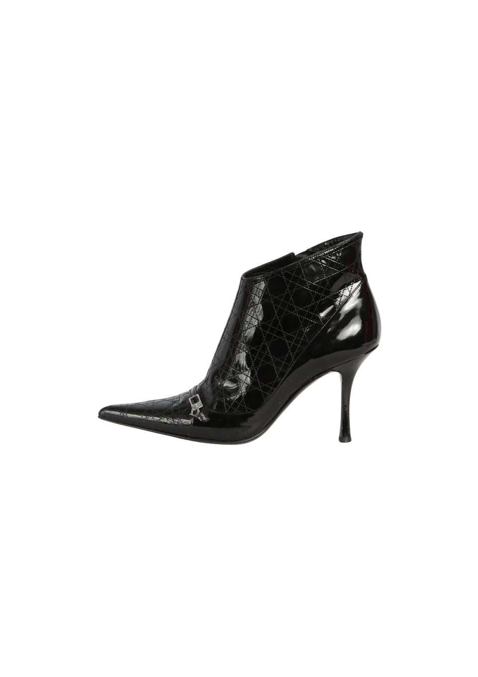PATENT CANNAGE ANKLE BOOTS 37.5