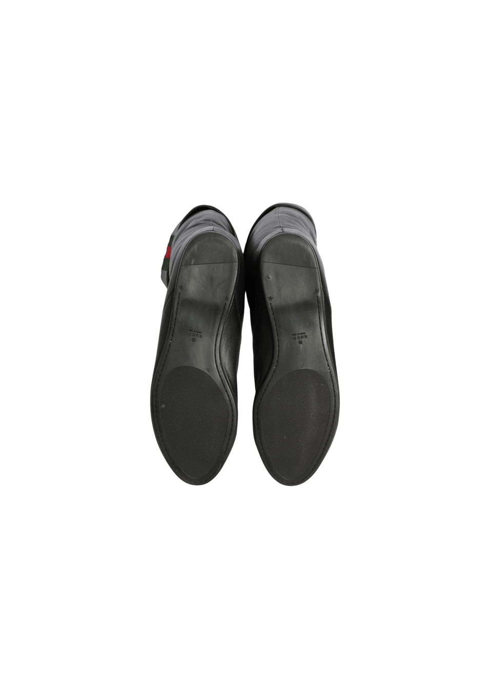 LEATHER WEB BOOTS 37.5