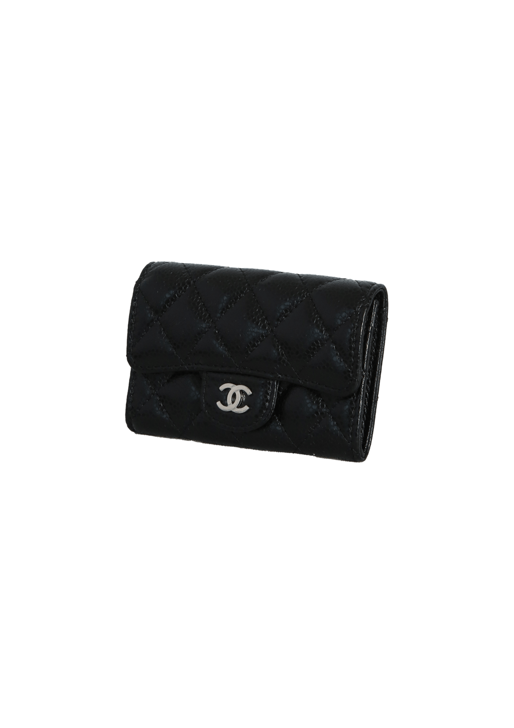 CARTEIRA CHANEL CAVIAR FLAP CARD HOLDER PRETO ORIGINAL Gringa