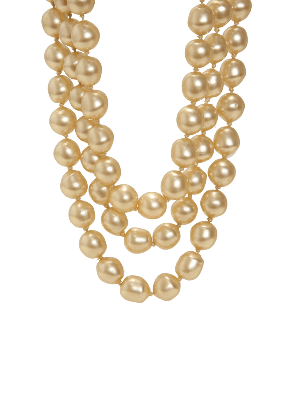 VINTAGE TRIPLE STRAND PEARL NECKLACE