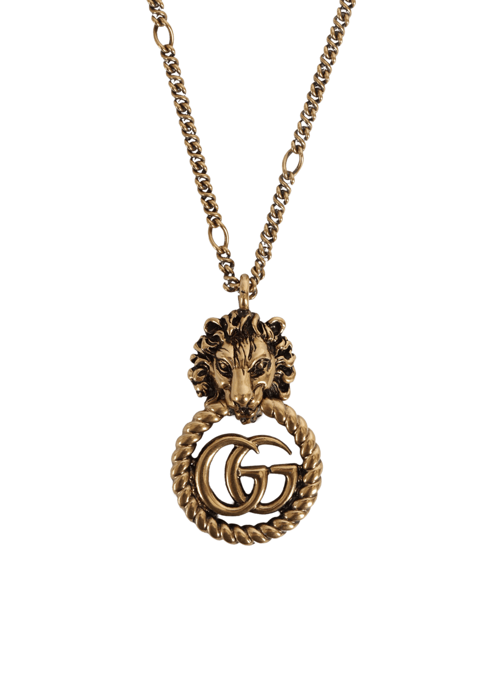 LION HEAD DOUBLE G NECKLACE