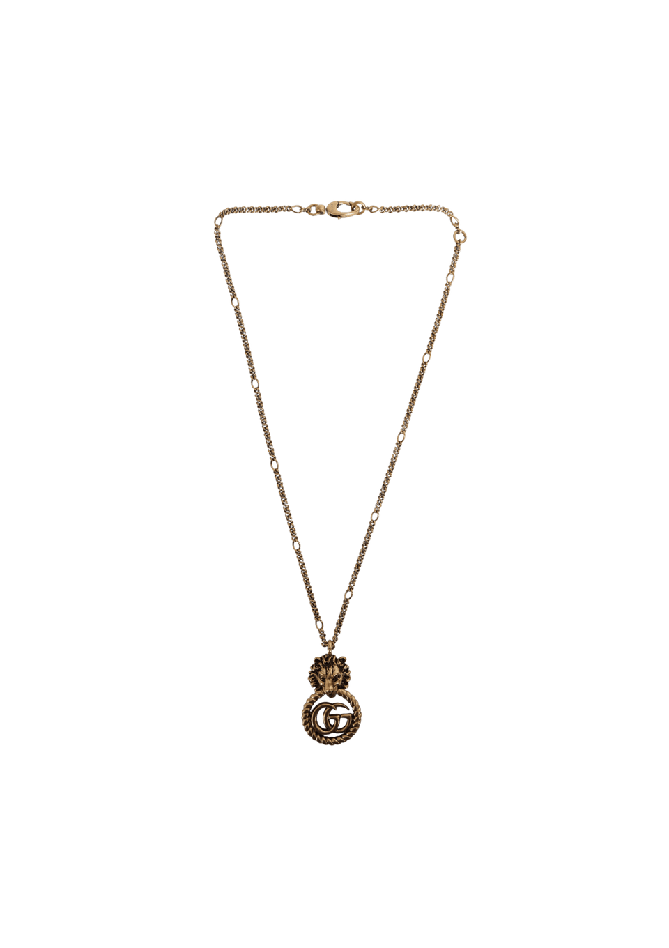 LION HEAD DOUBLE G NECKLACE