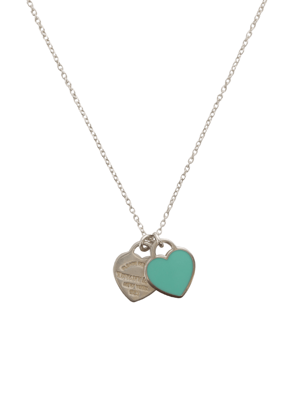 ''RETURN TO TIFFANY'' DOUBLE HEART TAG NECKLACE