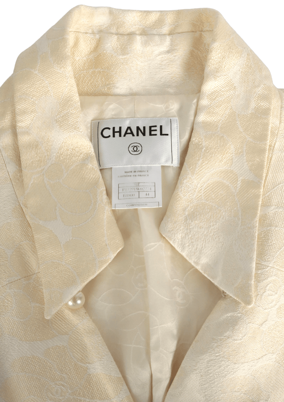 VINTAGE 2001 CAMELLIA JACQUARD SUIT 44