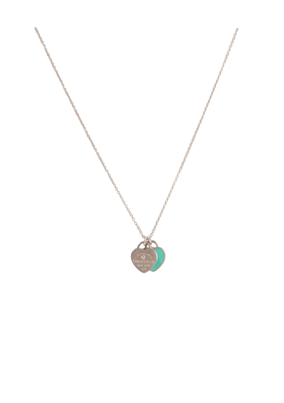 ''RETURN TO TIFFANY'' DOUBLE HEART TAG NECKLACE