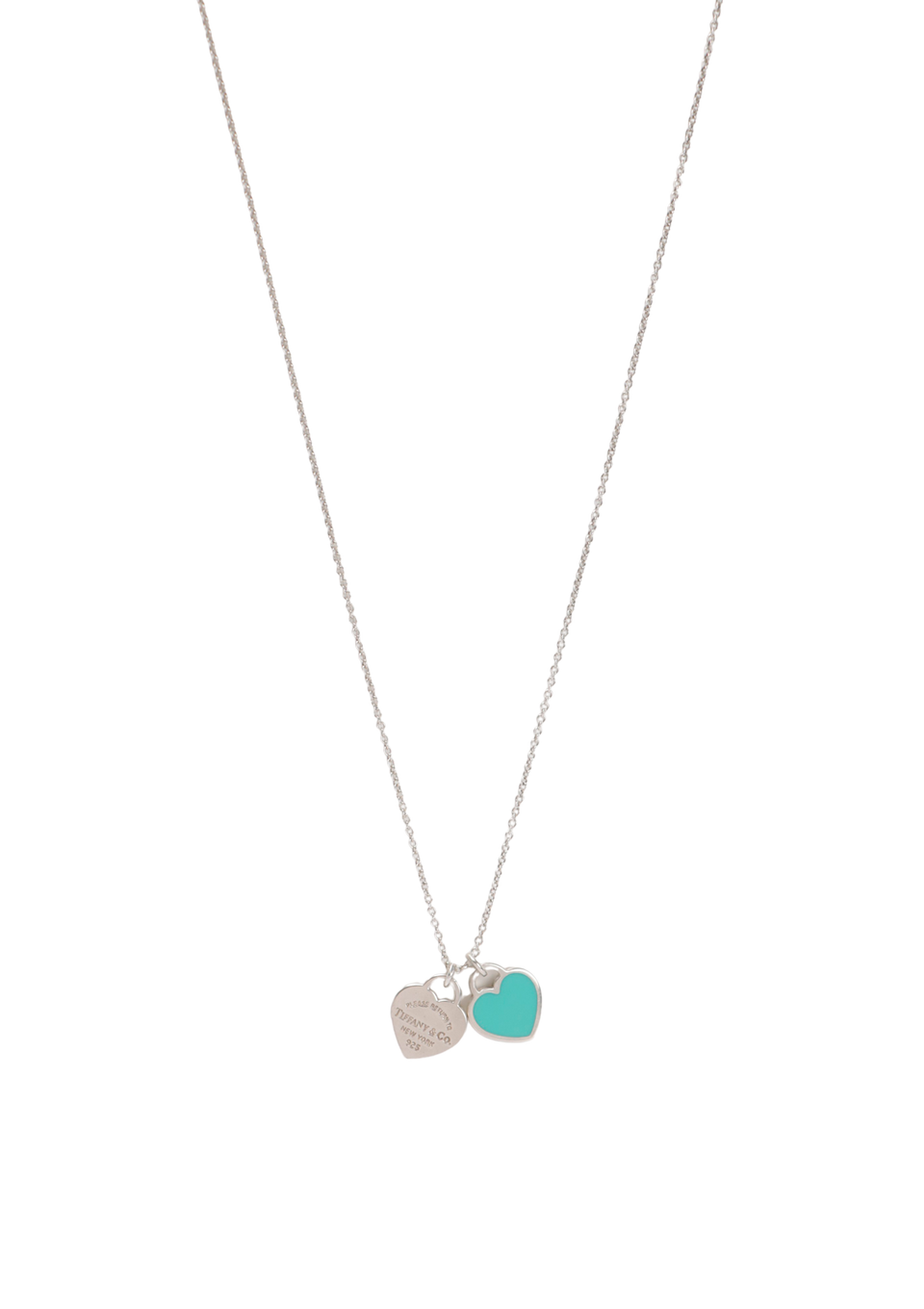 ''RETURN TO TIFFANY'' DOUBLE HEART TAG NECKLACE