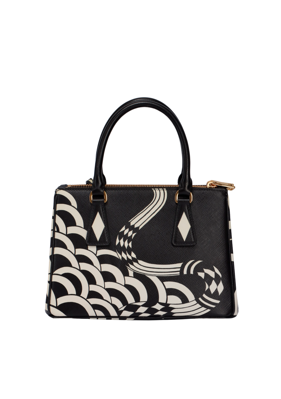 SMALL SAFFIANO SANKE DOUBLE ZIP GALLERIA