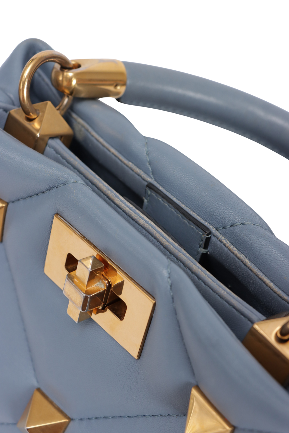 ROMAN STUD TOP HANDLE BAG
