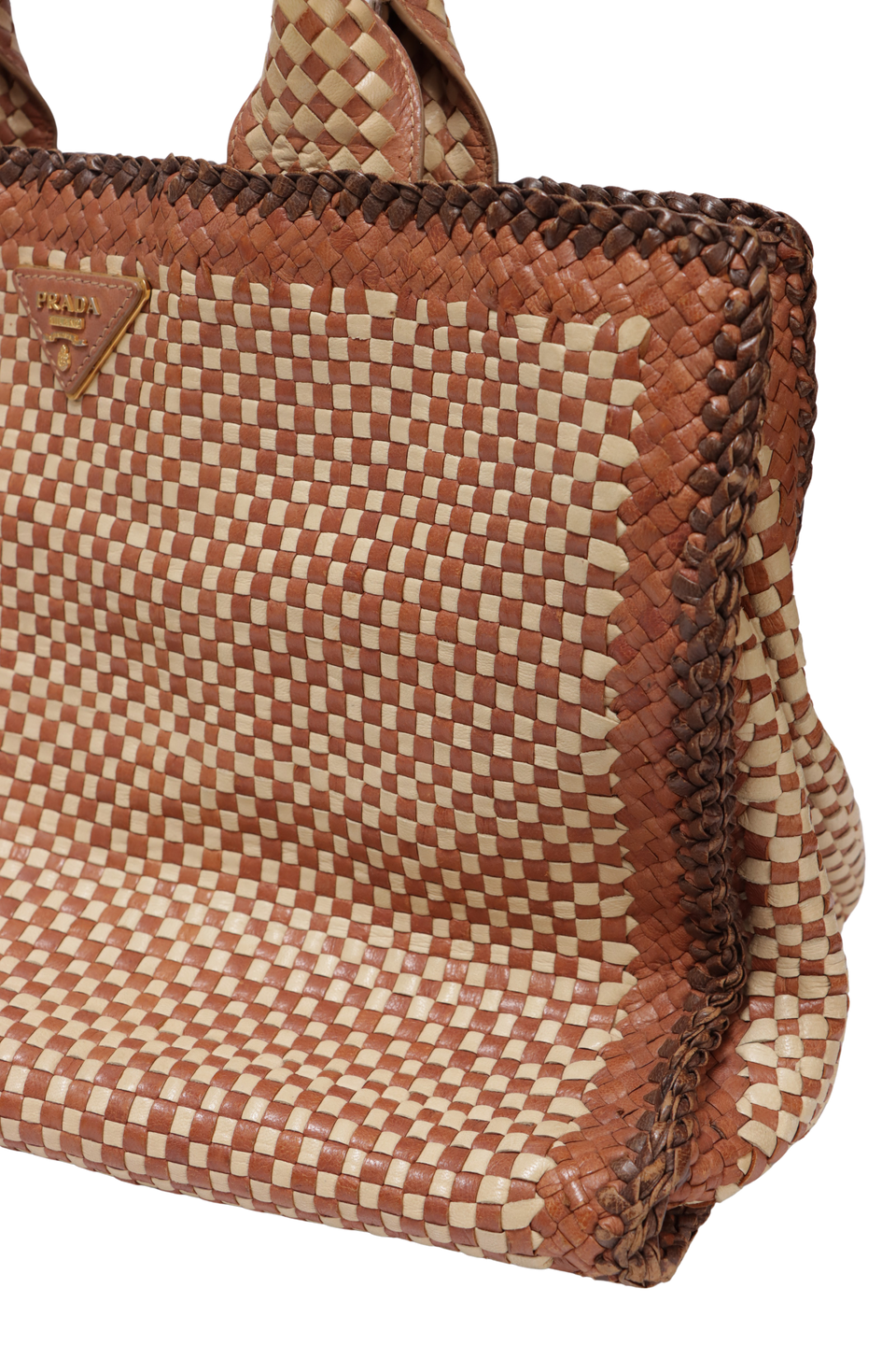 SMALL MADRAS CONVERTIBLE WOVEN BAG