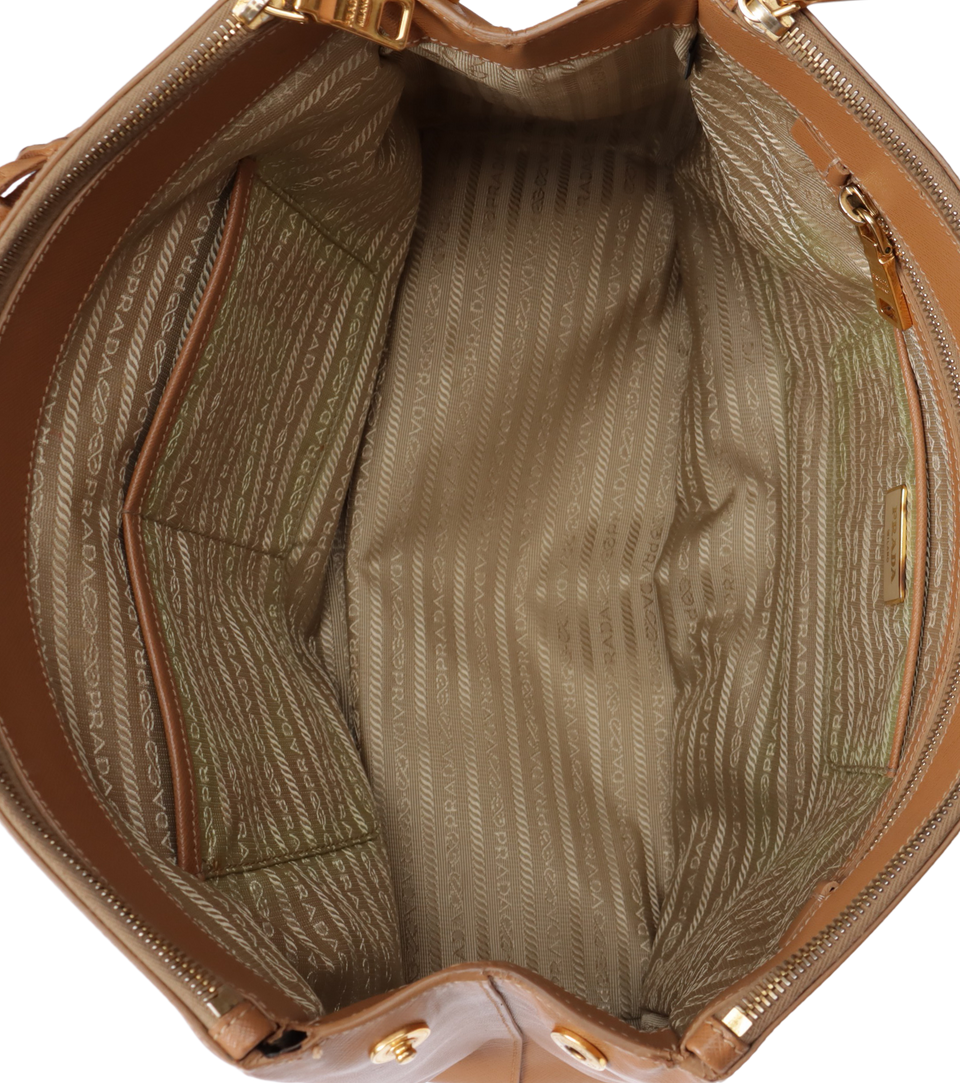 LARGE SAFFIANO LUX DOUBLE ZIP GALLERIA