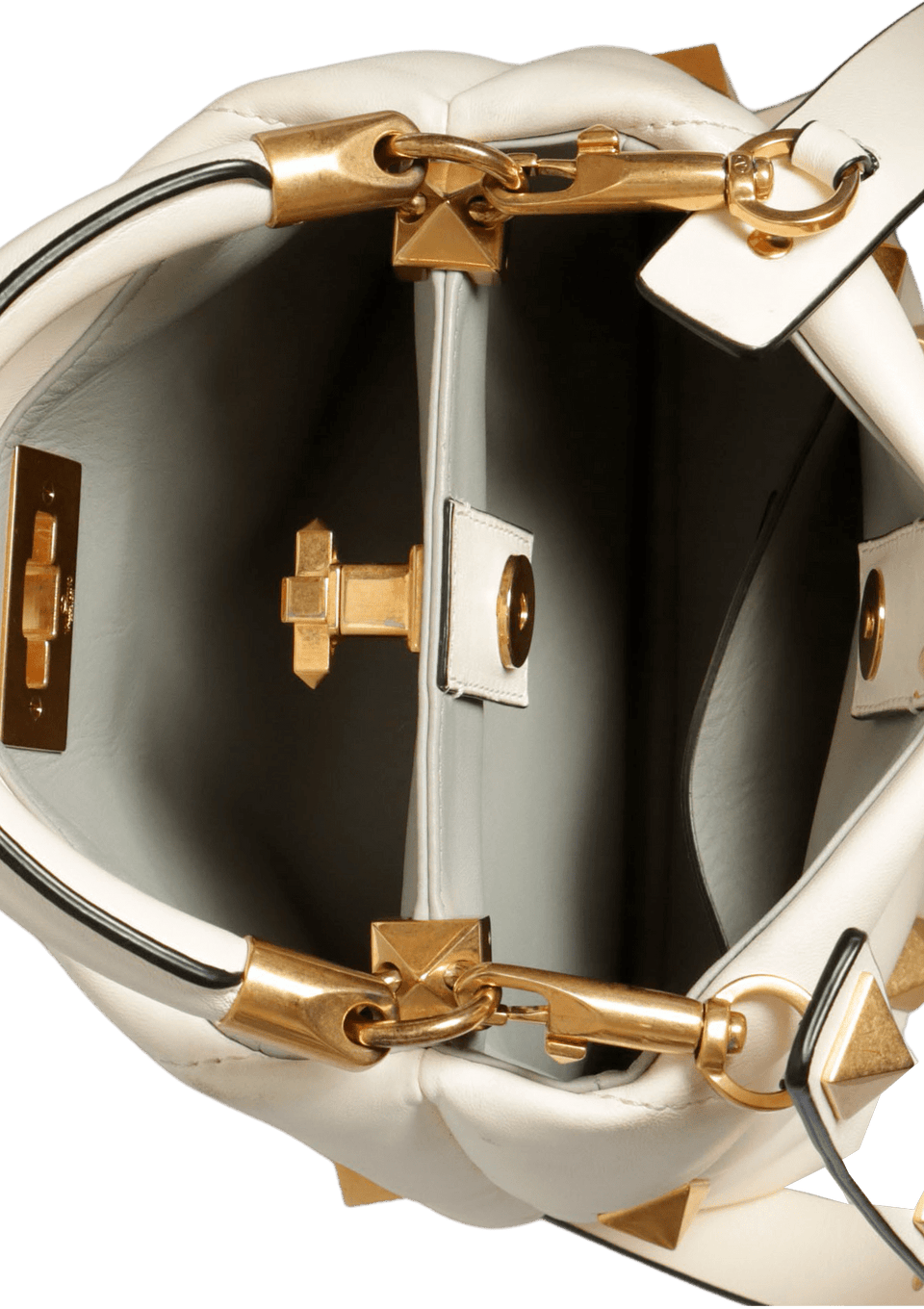ROMAN STUD TOP HANDLE BAG