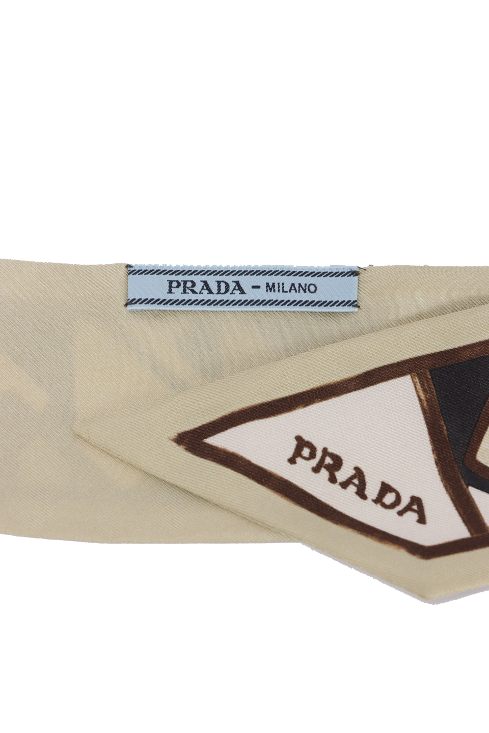 PRINTED TWILL SILK BANDEAU