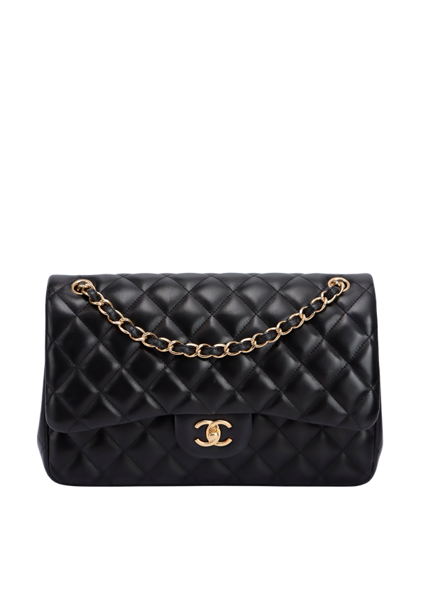 JUMBO CLASSIC DOUBLE FLAP LAMBSKIN