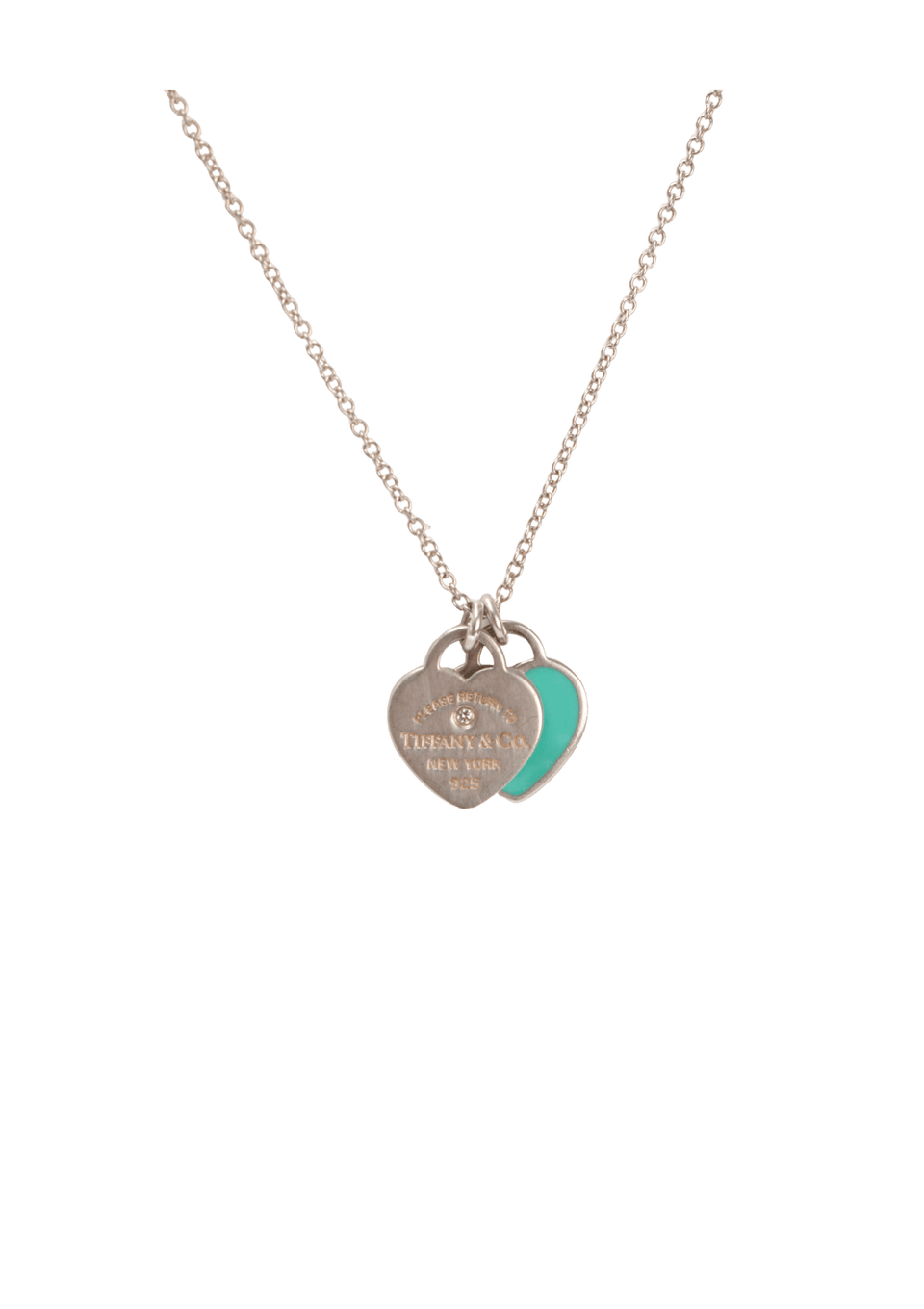 ''RETURN TO TIFFANY'' DOUBLE HEART TAG NECKLACE