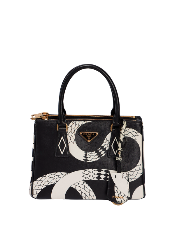 SMALL SAFFIANO SANKE DOUBLE ZIP GALLERIA