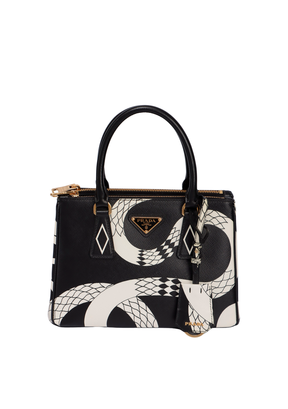 SMALL SAFFIANO SANKE DOUBLE ZIP GALLERIA