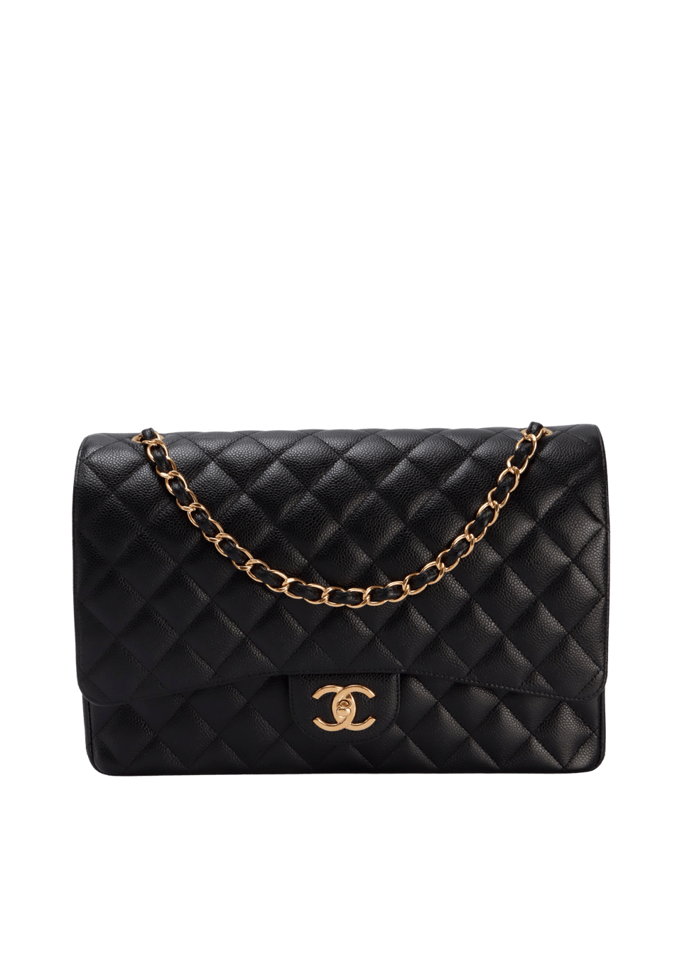 MAXI CLASSIC DOUBLE FLAP CAVIAR