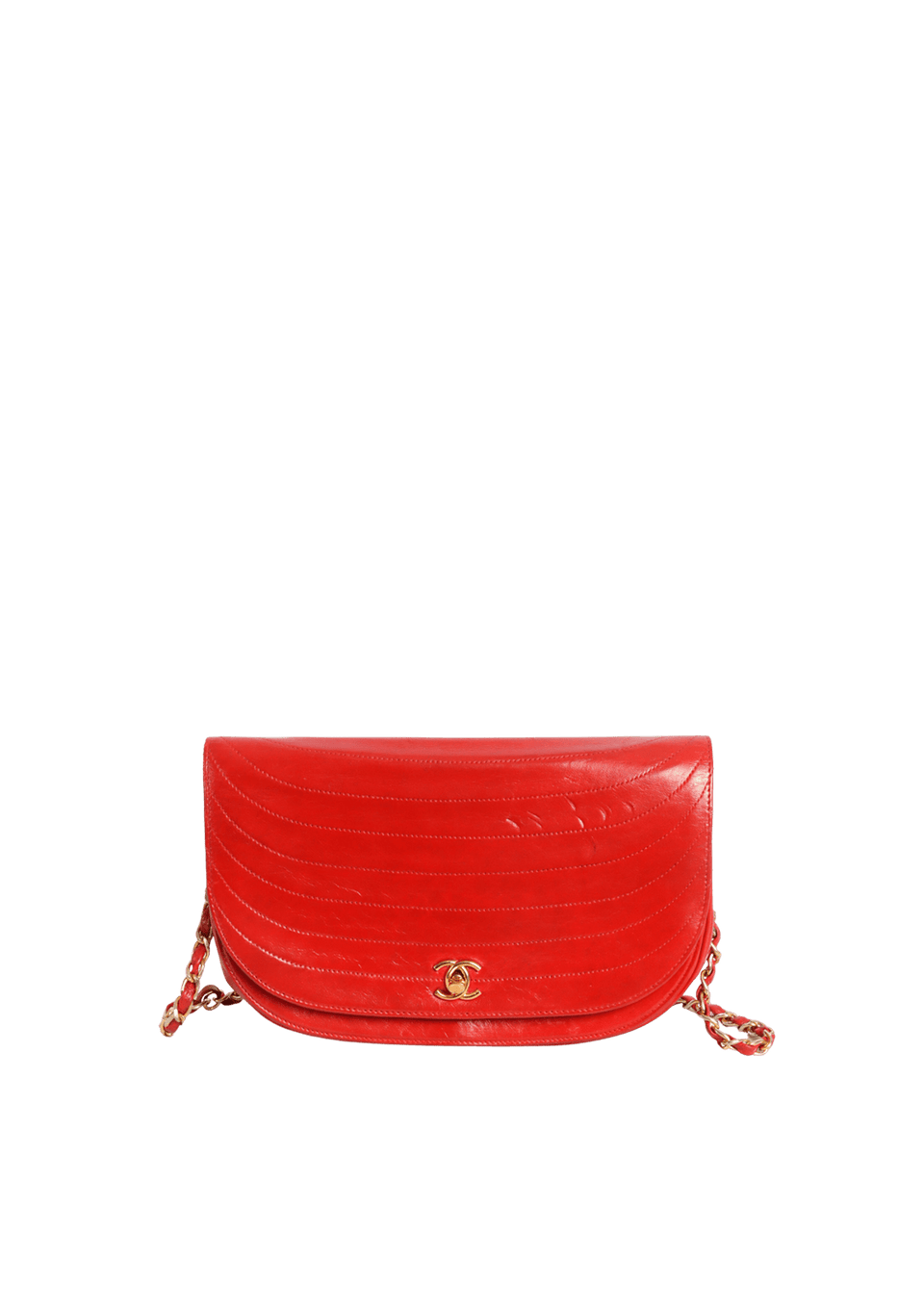 VINTAGE CC CRESCENT FLAP BAG