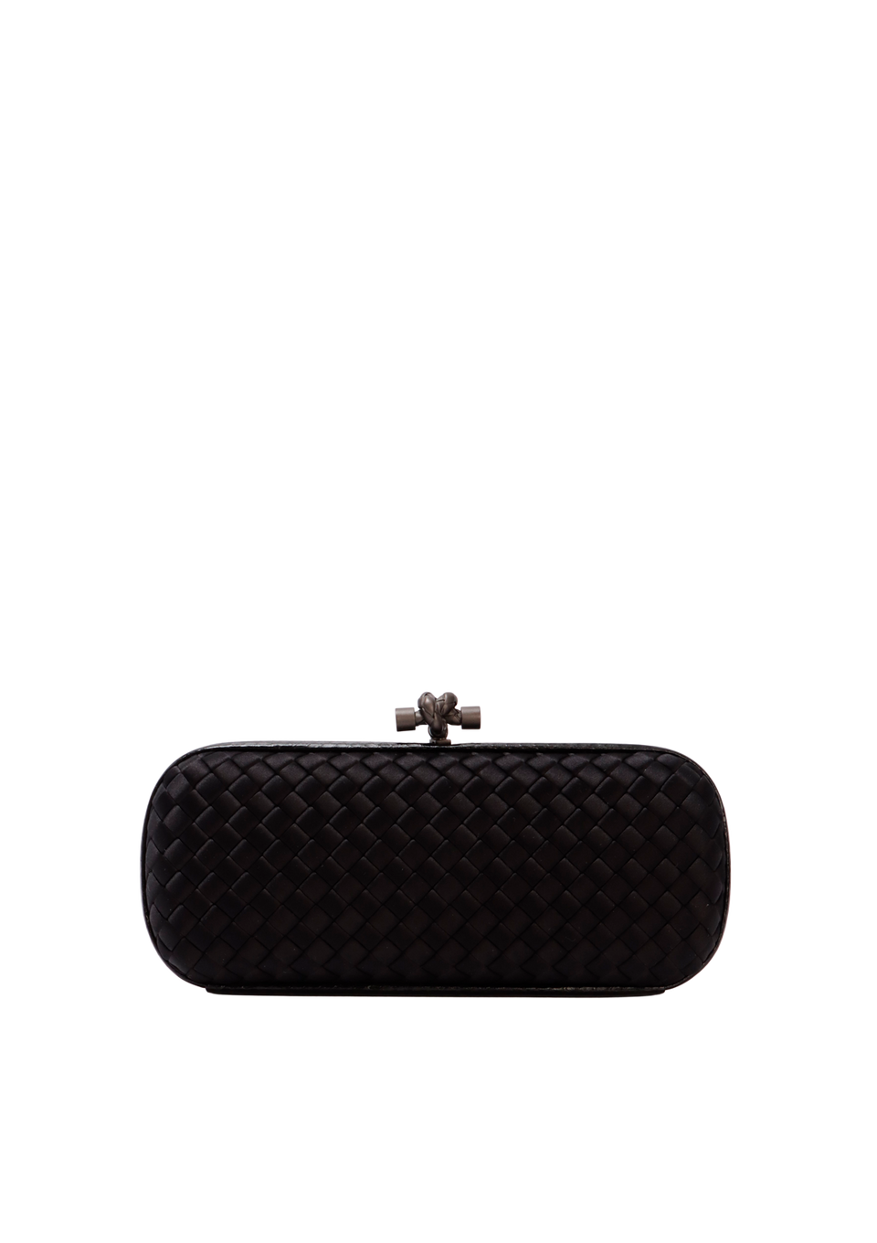 LONG KNOT INTRECCIATO SATIN CLUTCH