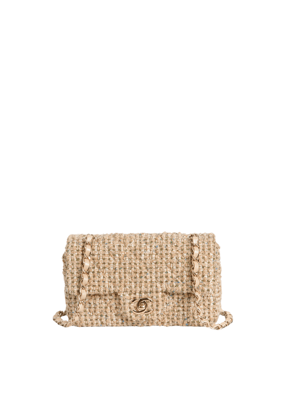 RECTANGULAR MINI FLAP BAG TWEED