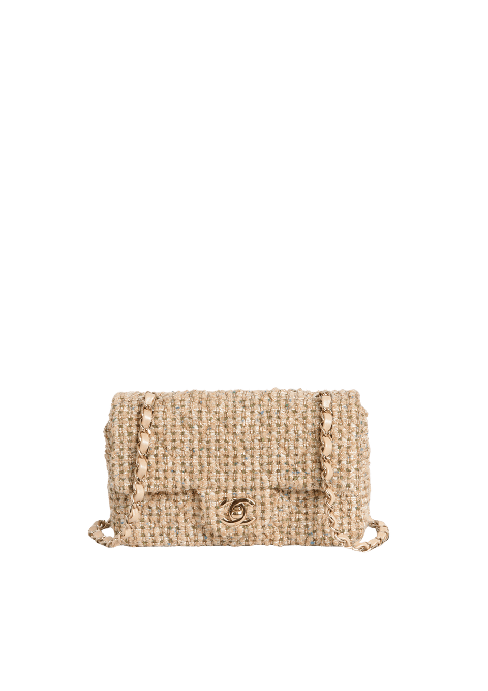 RECTANGULAR MINI FLAP BAG TWEED