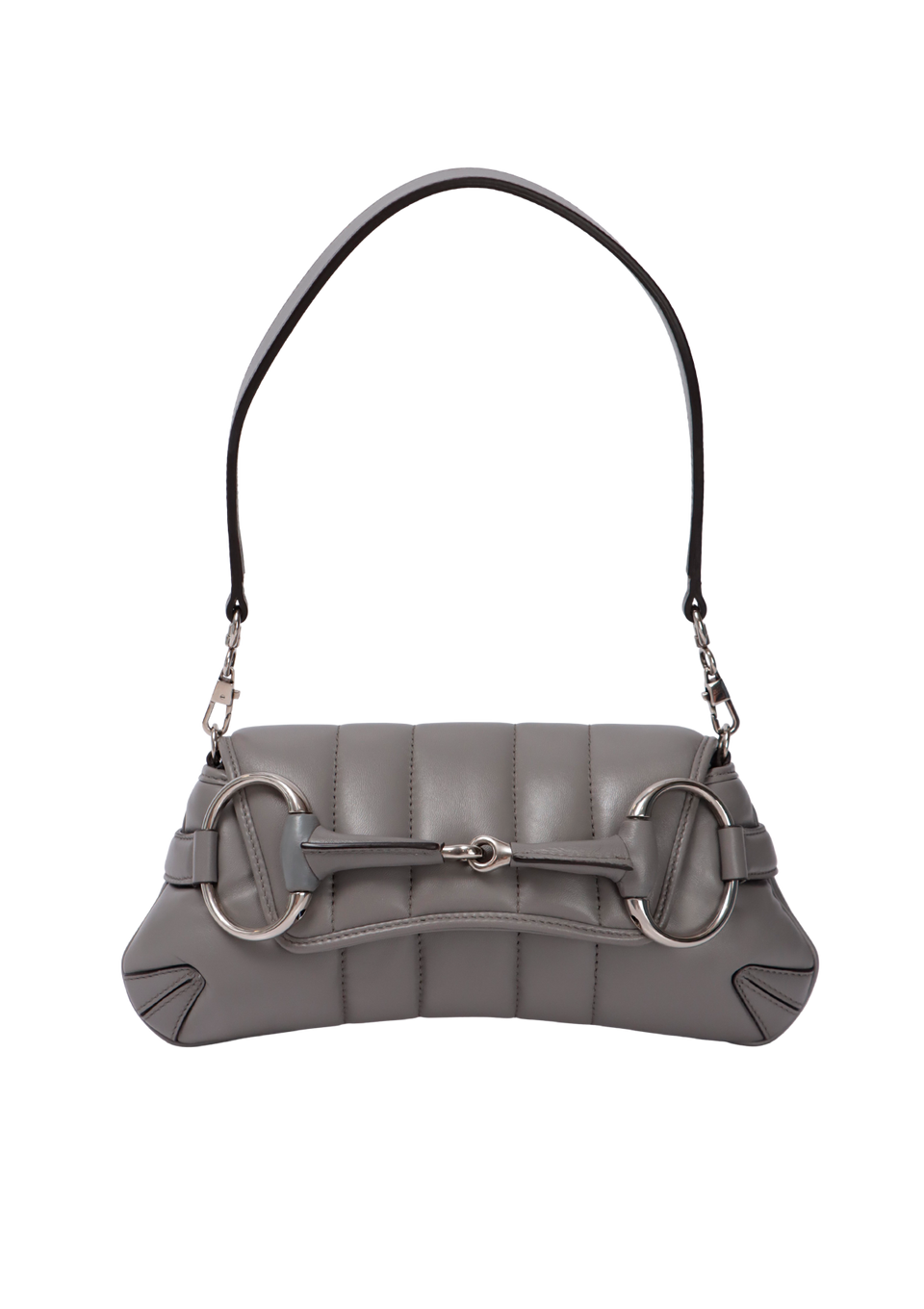 LEATHER SMALL HORSEBIT CHAIN BAG